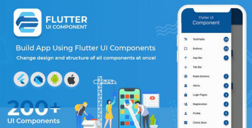 Flutter UI Component – Build App Using Material Design UI Kit - Nulled