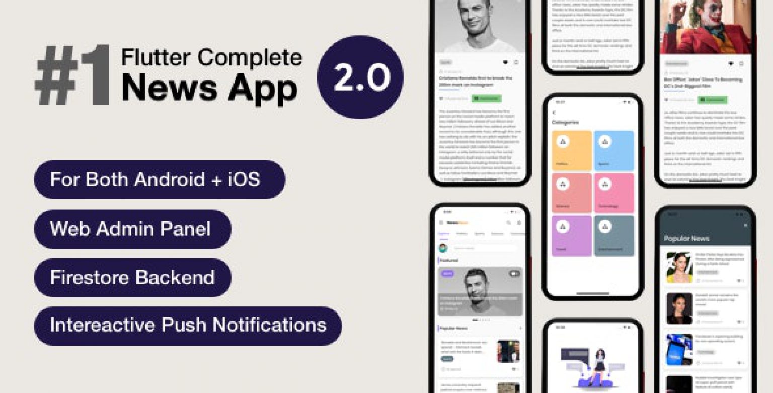 News Hour - Flutter News App with Admin Panel - Nulled