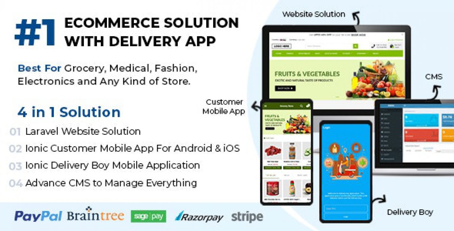 Best Ecommerce Solution with Delivery App For Grocery, Food, Pharmacy ...