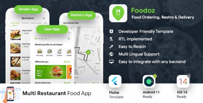 Foodoz – Multi Restaurant Food Ordering App – Food Delivery App – 3